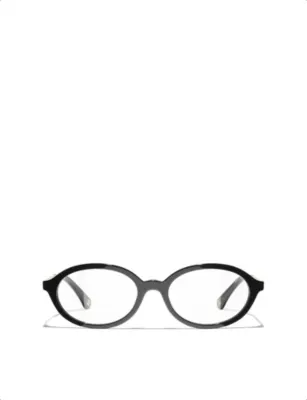 CHANEL CH3499HA Oval-Frame Metal Optical Glasses