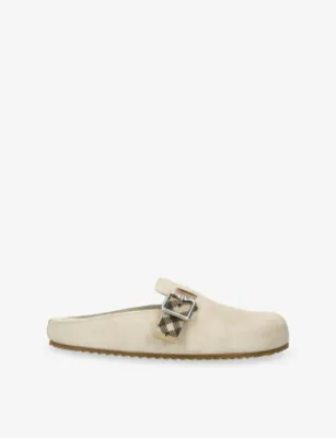 BURBERRY Urchin Suede Clogs - EUR 43 / 9 UK MEN in BONE – Mens | Casual shoes | Slip on