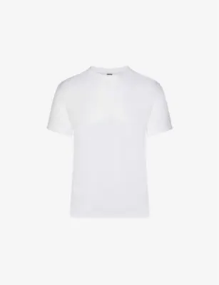 SKIMS Crewneck short-sleeve cotton-jersey T-shirt - CHALK in CHALK – Mens | Tops & t-shirts | T-Shirts | Plain T-Shirts