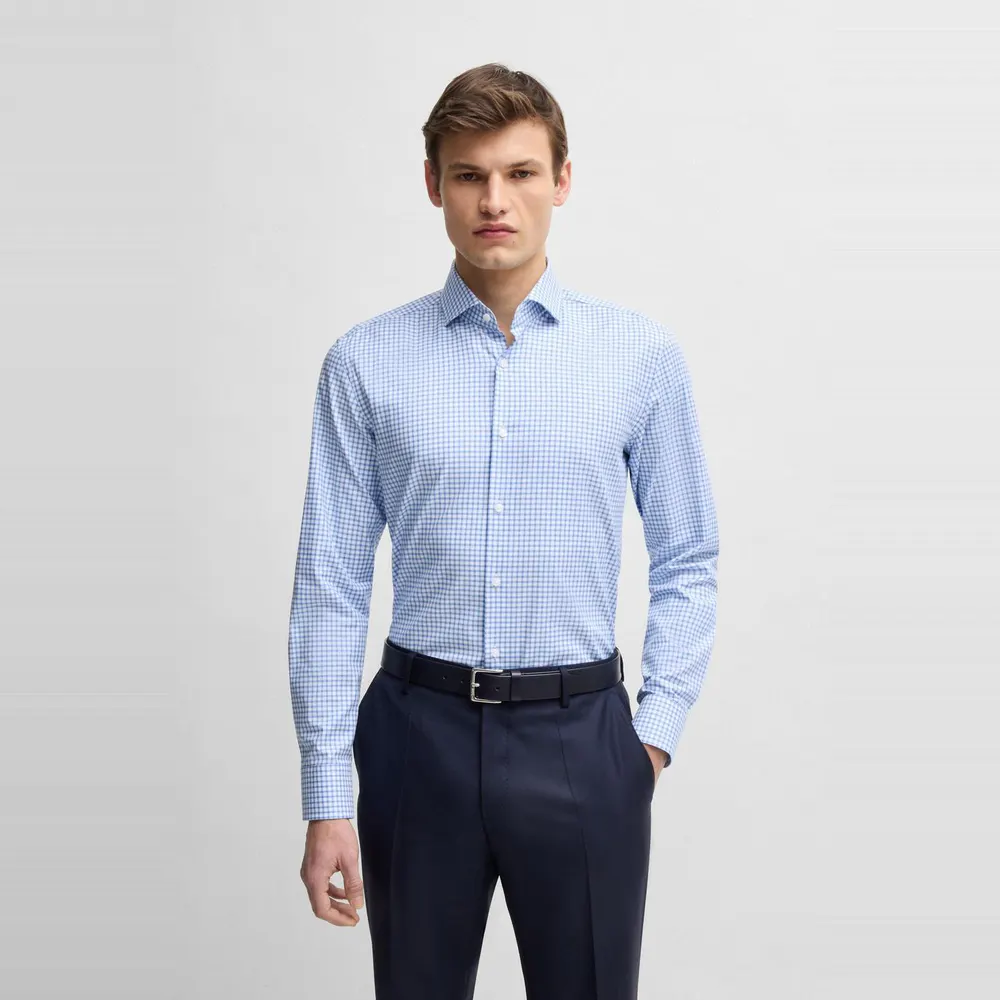 Boss Men's H-HANK Long Sleeve Spread Collar Shirt detail 2