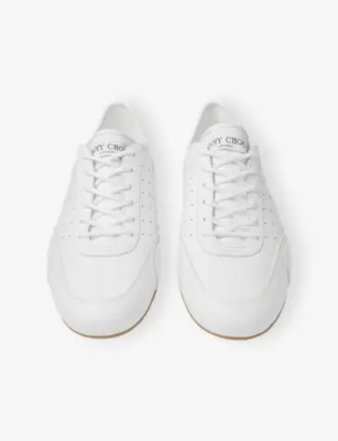 JIMMY CHOO Sunny Leather Trainers - EUR 42 / 8 UK MEN in V WHITE/GUM, additional product view 2