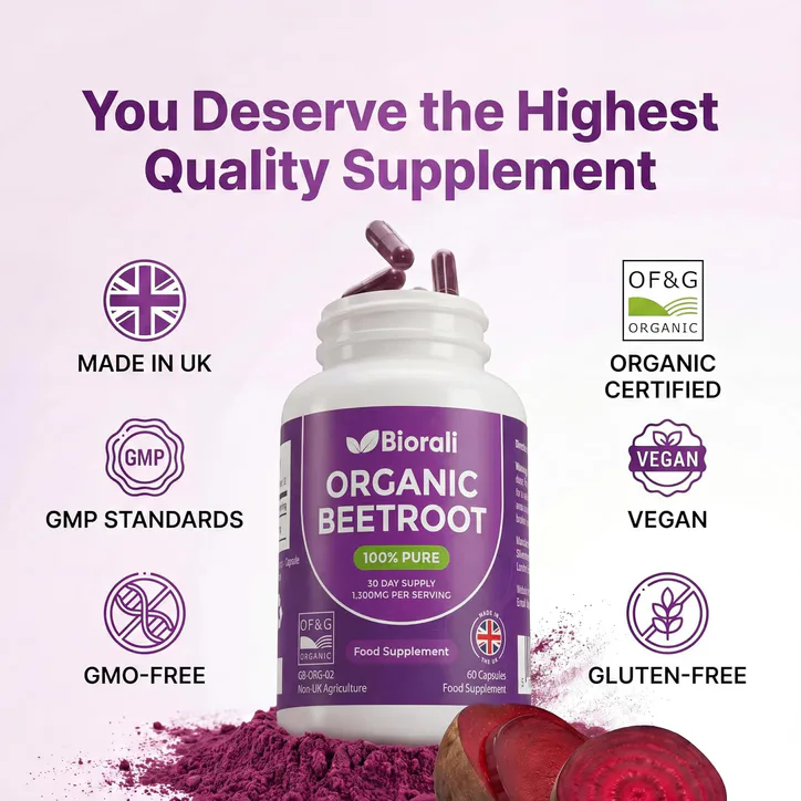 Biorali Organic Beetroot Capsules - 60 Capsules, additional product view 2