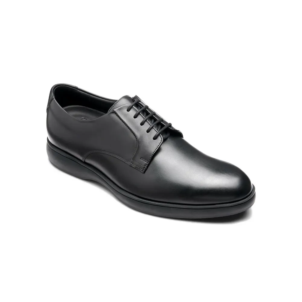 Loake Men's Irwin Derby Shoes in Black calf, additional product view 2