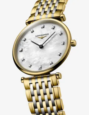 LONGINES L4.512.2.87.7 La Grande Classique De Longines Yellow PVD-Coated and 0.081ct Diamond Quartz Watch detail 2