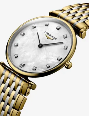 LONGINES L4.512.2.87.7 La Grande Classique De Longines Yellow PVD-Coated and 0.081ct Diamond Quartz Watch detail 3