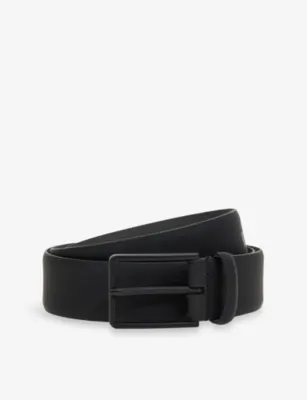 BOGGI MILANO Rubberised-Logo Leather Belt - 30