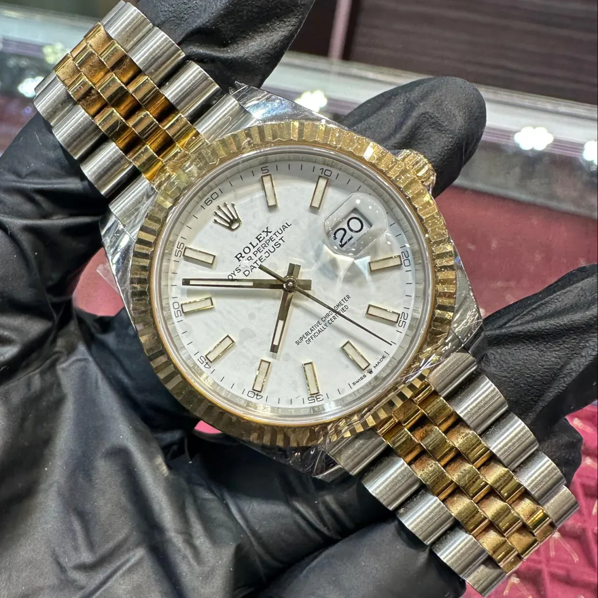 ANKUR - For Him WATCHES 2023 Rolex Datejust 41mm | Two Tone Yellow Gold | White Stick Dial – Watch