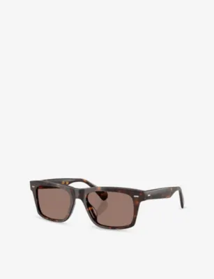 OLIVER PEOPLES OV5596SU Rectangle-Frame Tortoiseshell Acetate Sunglasses detail 2