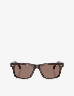 OLIVER PEOPLES OV5596SU Rectangle-Frame Tortoiseshell Acetate Sunglasses