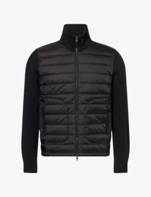 MONCLER Hybrid Zip-Up Padded and Knit Cardigan