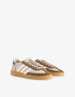 ADIDAS Handball Spezial Leather and Suede Trainers - EUR 44 / 10 UK MEN in KHAKI CREAM WHITE BR, additional product view 3