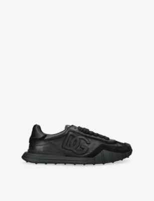 DOLCE & GABBANA Athletic Tread Leather Trainers - EUR 41 / 7 UK MEN in BLK/OTHER – Mens | Trainers | Lace up trainers
