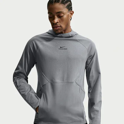 Nike Pro Men's Dri-FIT Mid-Layer Training Top - Smoke Grey/Black