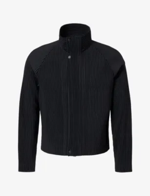 HOMME PLISSE ISSEY MIYAKE Tailored Pleated Knitted Jacket in 15-black – Mens | Coats & jackets | Lightweight