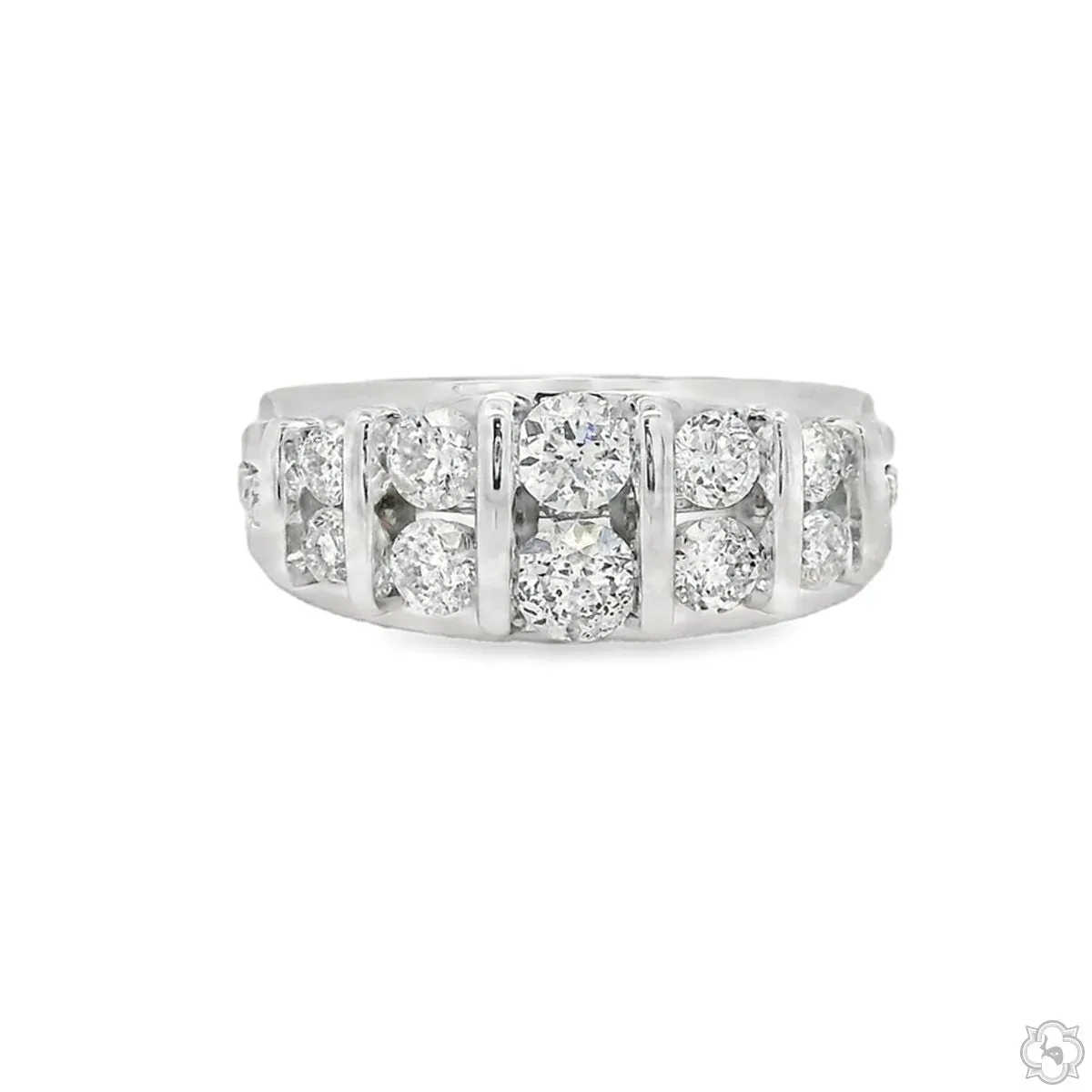 JALGAS - S. VINODKUMAR INC. Double Row Diamond Band Ring 70525 in White / 10 – Ring