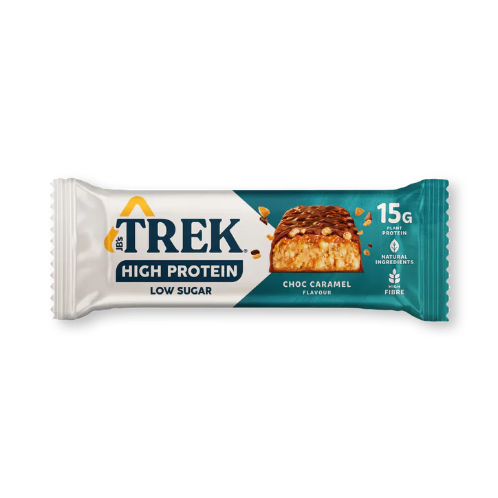 TREK High Protein Choc Caramel Protein Bar 12 x 55g detail 2