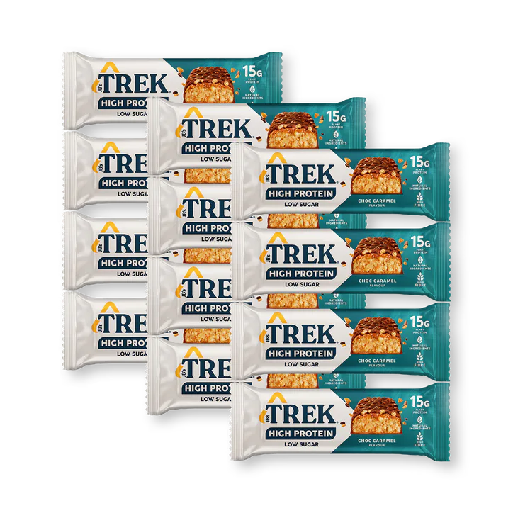 TREK High Protein Choc Caramel Protein Bar 12 x 55g