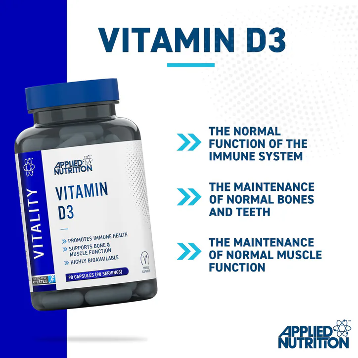Applied Nutrition Vitamin D3 - 90 Capsules detail 3