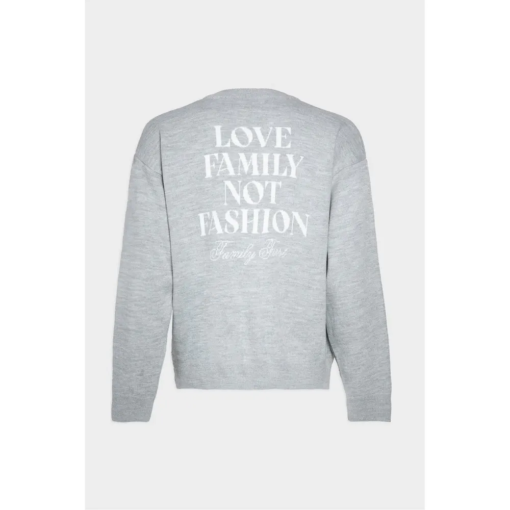 Family First Men's Jumper in Grey, additional product view 2