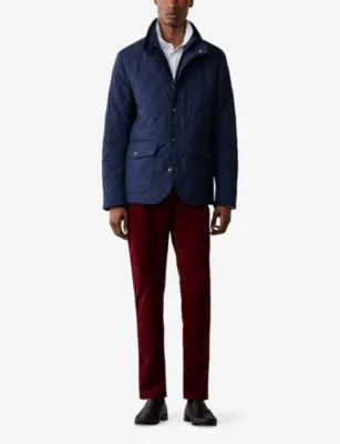 HACKETT Paddock Quilted Woven Jacket in OLD NAVY, additional product view 2