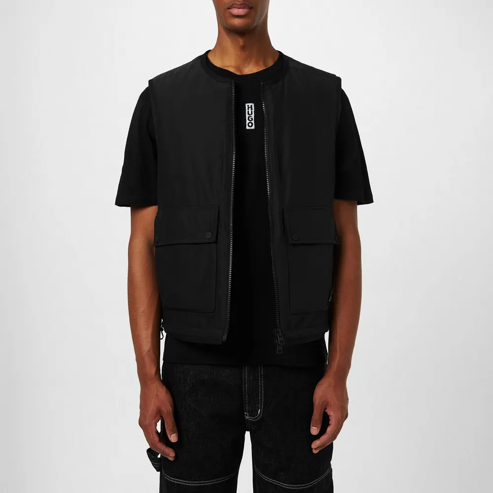 Hugo Men's Quilted Sleeveless Tailored Fit Gilet detail 2