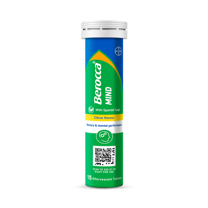 Berocca Mind Effervescent Tablets Citrus 15 Tablets