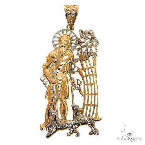 RINA - For Him FACTORY 10K Two Tone Gold Saint Lazarus Pendant 57130 – Pendant