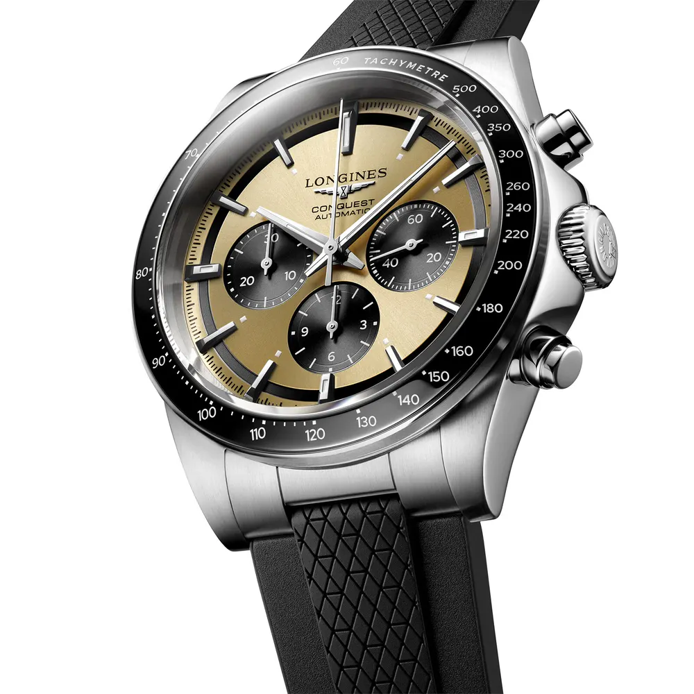 Longines Conquest 42mm Mens Watch Brown detail 3