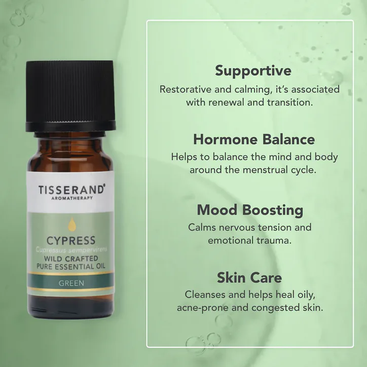 Tisserand Cypress Wild Crafted Pure Essential Oil 9ml, additional product view 3