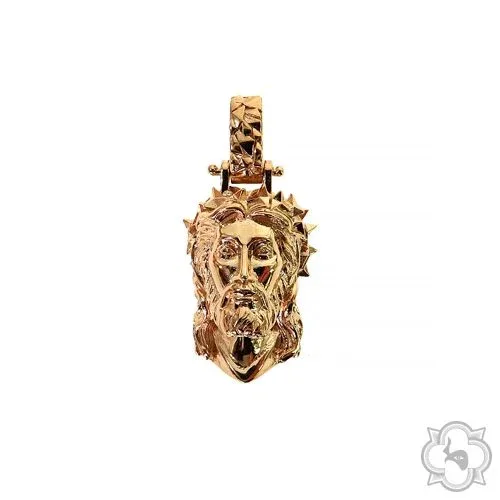 RINA - For Him DISCORD MAX Spikes Crown Jesus Head Pendant [Small] 69155 in Rose Gold – Pendant