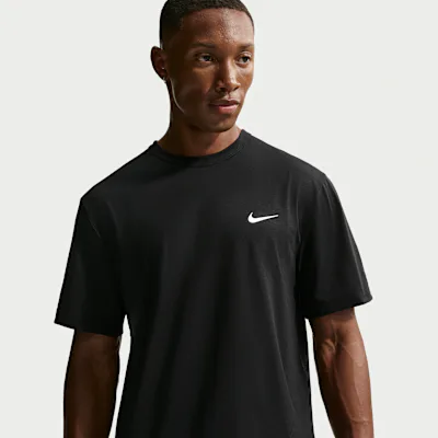 Nike Hyverse Men's Dri-FIT UV Short-sleeve Versatile Top - Black/White in Black/White – Nike men's and unisex