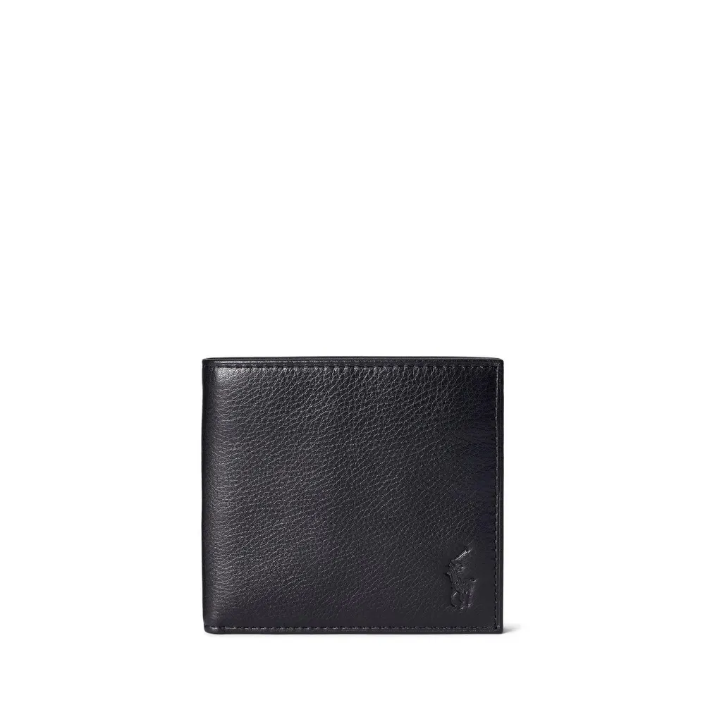 Polo Ralph Lauren Mens Pebbled Leather Billfold Wallet