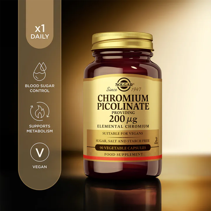 Solgar Chromium Picolinate 200µg 90 Vegi Capsules detail 2