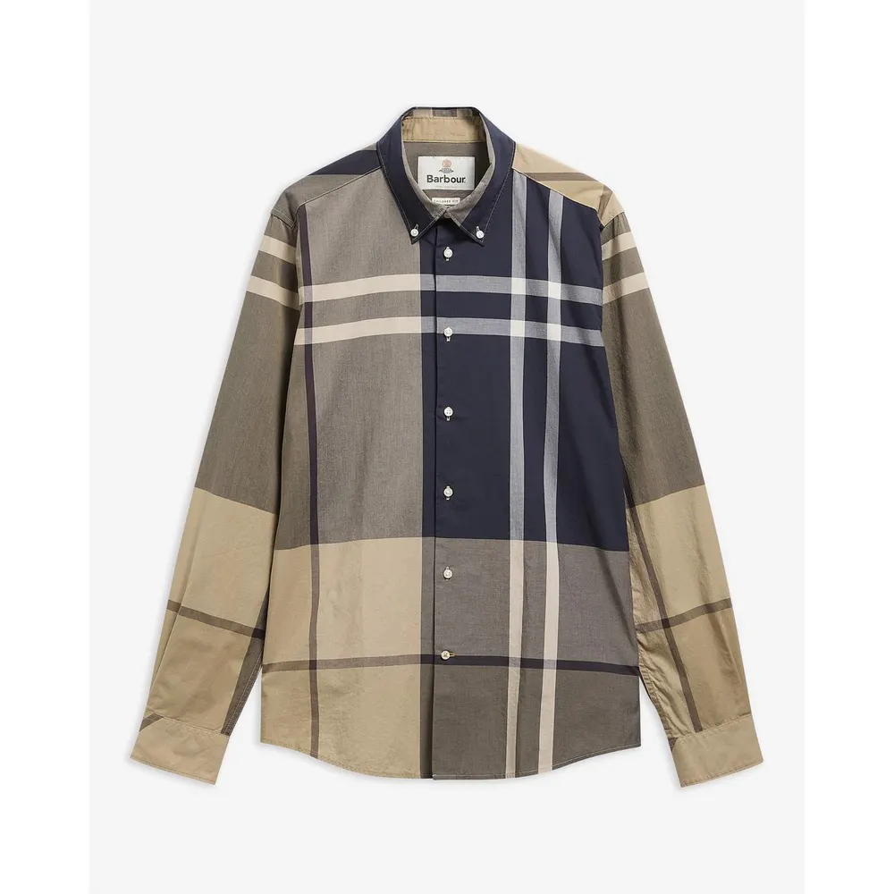 Barbour Men's Dunoon Cotton Tartan Long-Sleeve Tailored-Fit Patterned Shirt detail 2