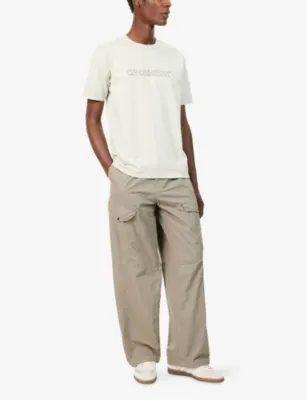 CP COMPANY Brand-Embroidered Cotton T-Shirt detail 2