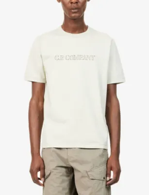 CP COMPANY Brand-Embroidered Cotton T-Shirt detail 3