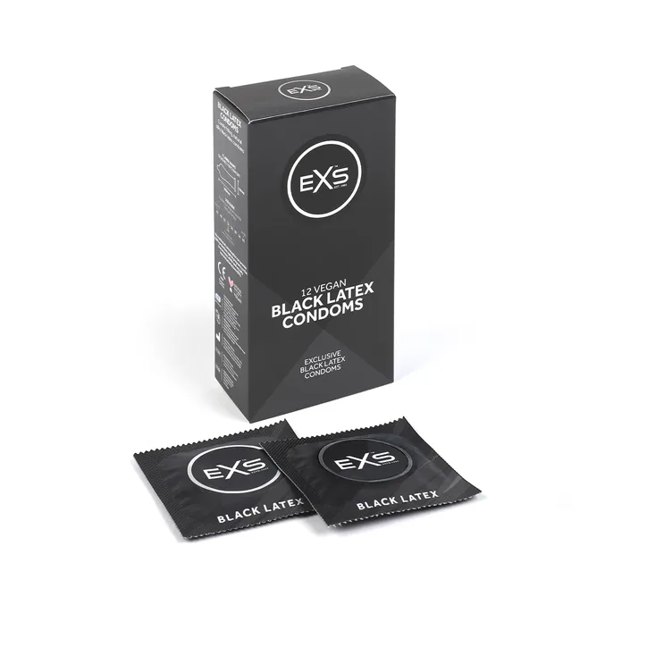 EXS Black Latex Condoms Vegan 12 Pack detail 3