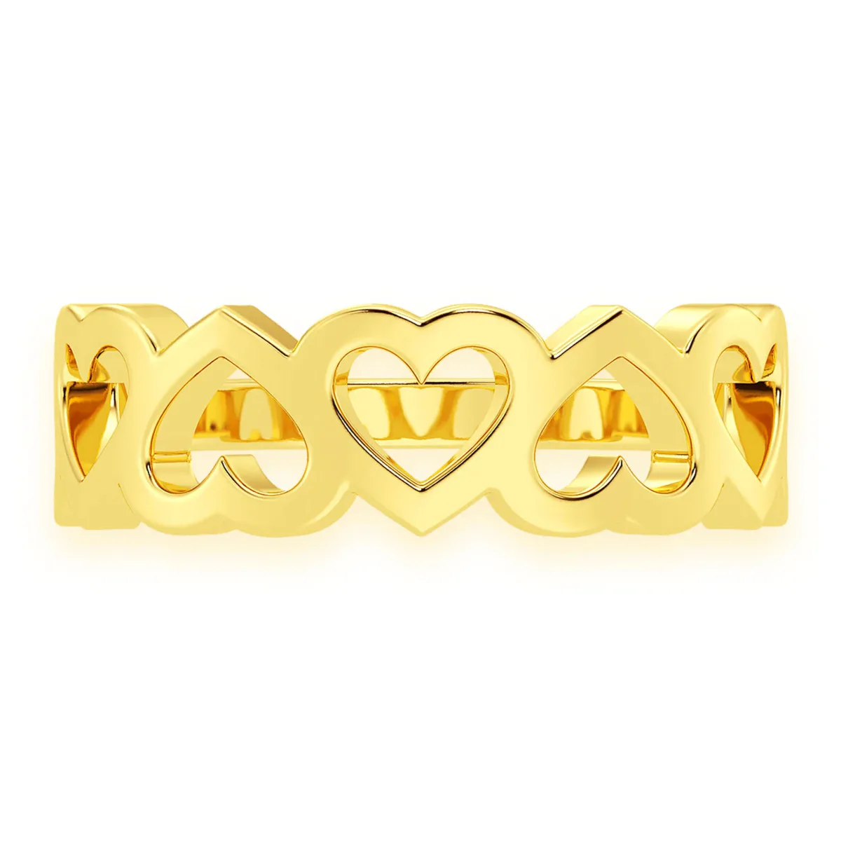 For Him Heart Link Gold Ring in Rose Gold – Ring