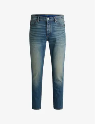 HUGO Tapered-leg mid-rise stretch-denim jeans - 34/34