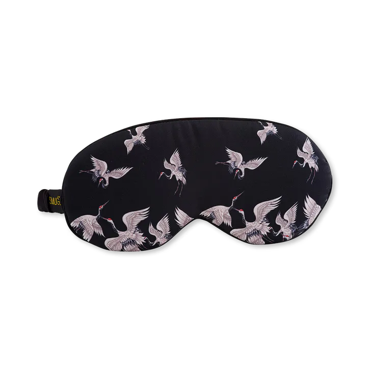 Smug Cloud Padded Satin Sleep Mask Moonlit Cranes