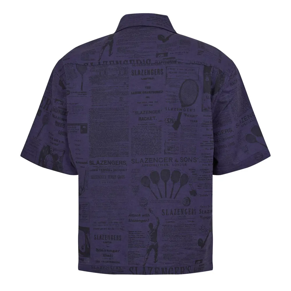 Slazenger Off-Court Off-Court Men’s Back Page Woven Shirt in Navy, additional product view 2