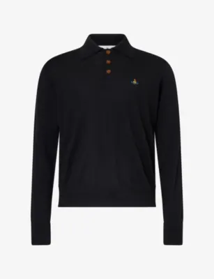 VIVIENNE WESTWOOD Mark Long-Sleeve Wool Polo Shirt