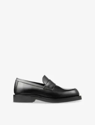 JIMMY CHOO Buff Leather Loafers - EUR 42.5 / 8.5 UK MEN in BLACK – Mens | Loafers