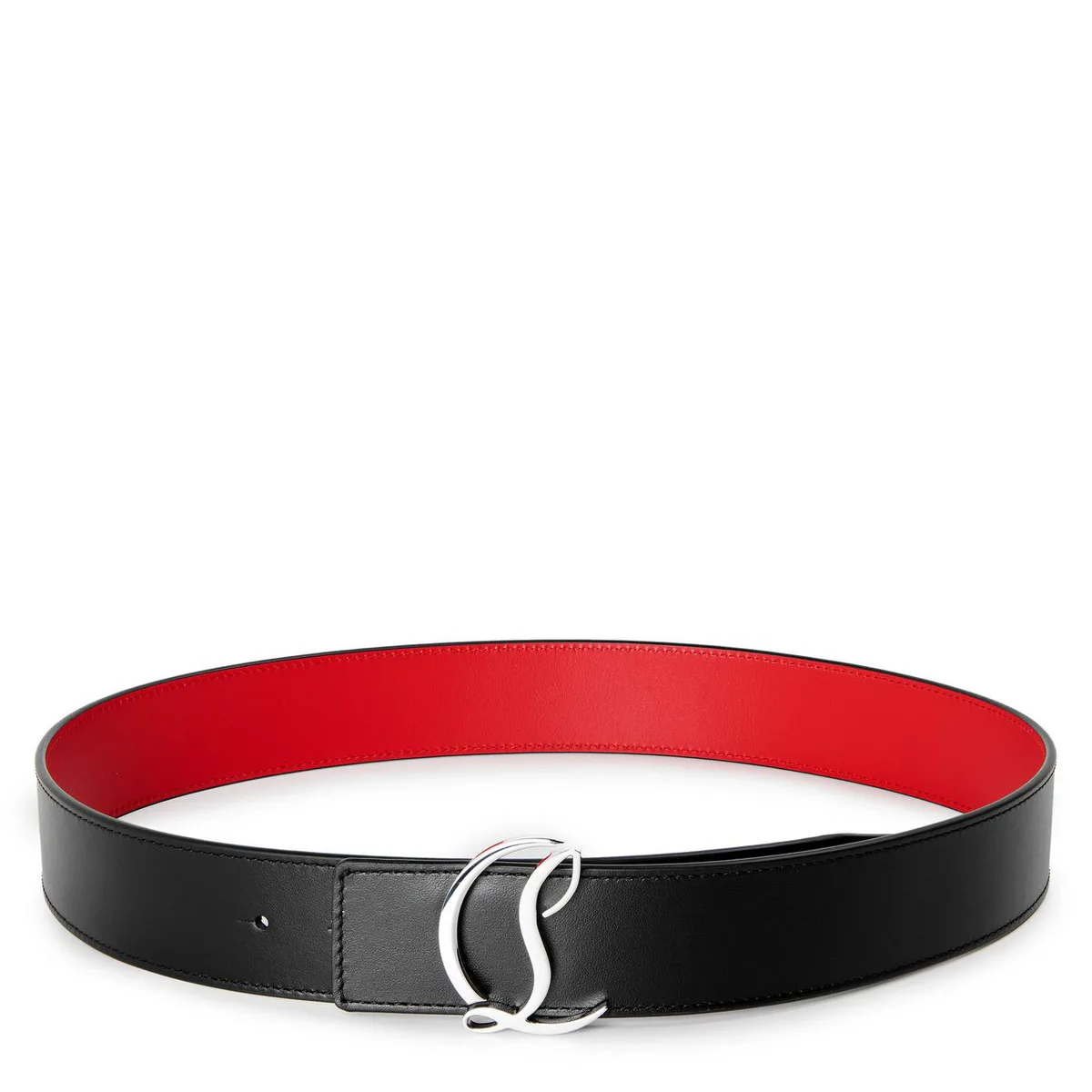 Christian Louboutin Men's CL Logo Belt 40 Leather Belt