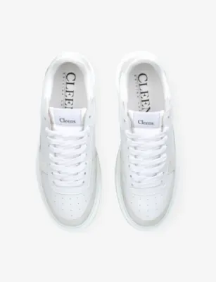 CLEENS Court Leather and Suede Trainers - EUR 41 / 7 UK MEN in WHITE/COMB, additional product view 2