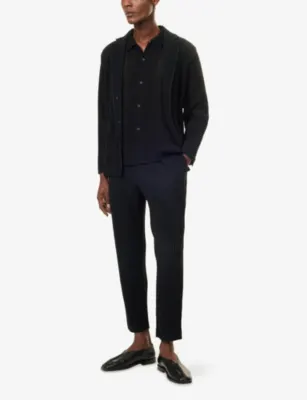 HOMME PLISSE ISSEY MIYAKE Rustic Mesh Shirt in 15-black, additional product view 2