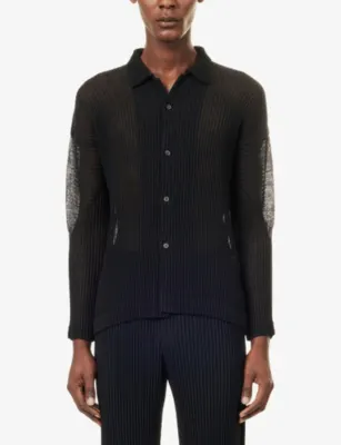 HOMME PLISSE ISSEY MIYAKE Rustic Mesh Shirt in 15-black, additional product view 3