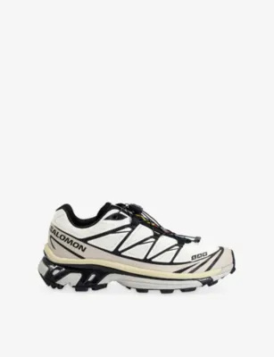 SALOMON XT-6 Woven Trainers - 7.5 in VANILLA ICE BLACK SILVER – Mens | Trainers | Lace up trainers