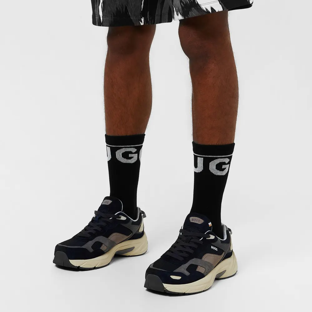 Hugo 2 Pack Iconic Crew Socks detail 2