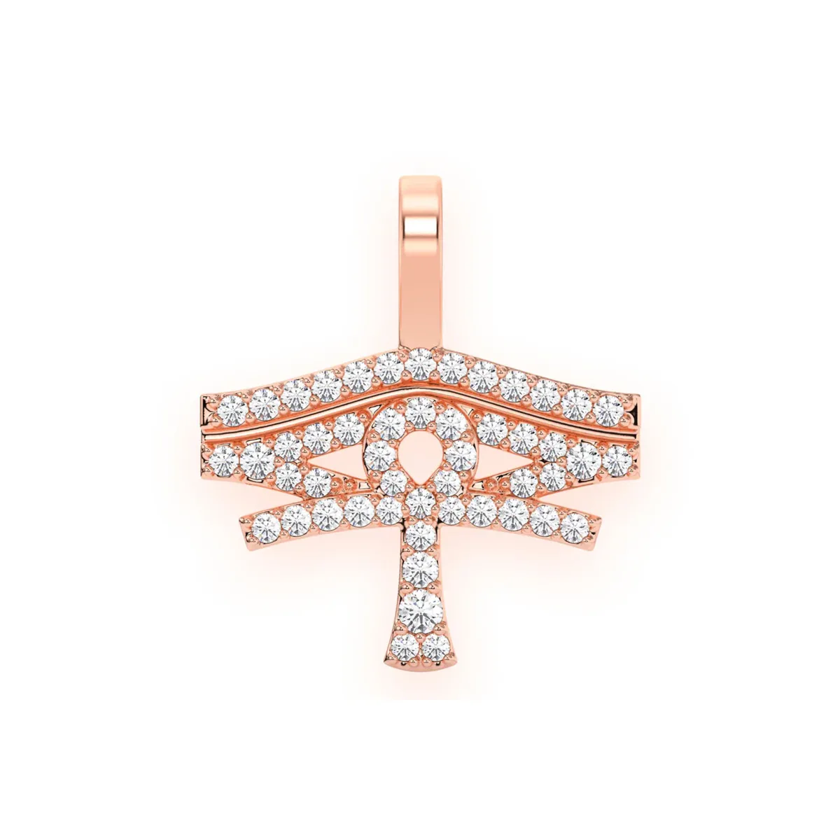 For Him Eye of Ra Ankh Diamond Pendant in Rose Gold / Natural Diamond – Pendant